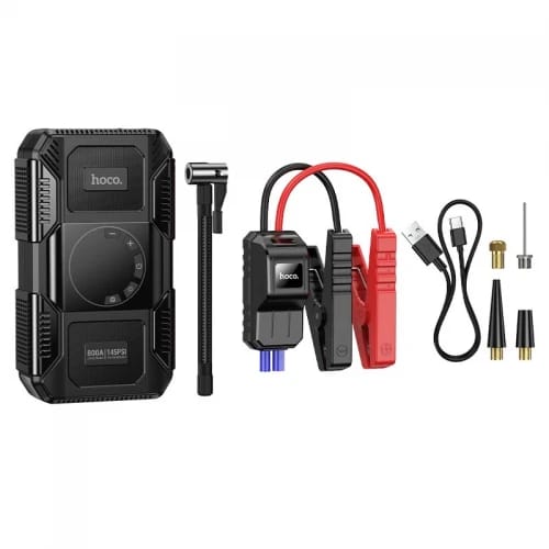 Hoco 8000mAh Portable Smart Jump Starter with Air Pump & Lighting QS6