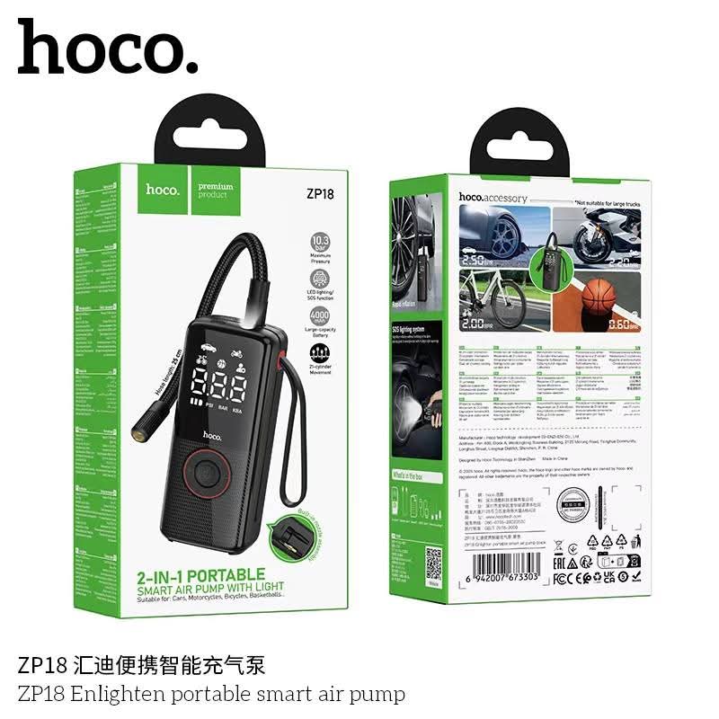 Hoco ZP18 Enlighten Portable Smart Air Pump
