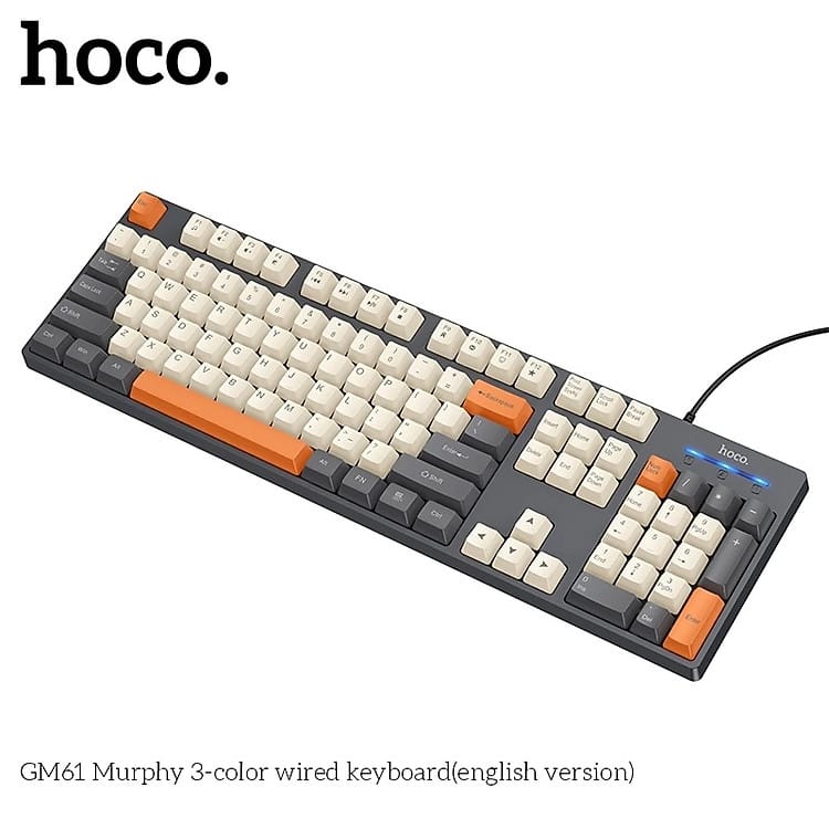 Hoco GM61 Murphy 3-Color Wired Keyboard - English Version