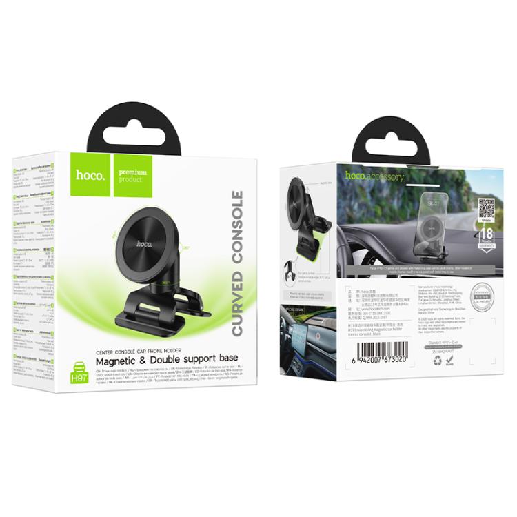 Hoco H97 Eminent Ring Magnetic Car Center Console Phone Holder