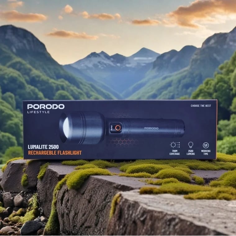 Porodo Lumalite 2600 Rechargeable Flashlight