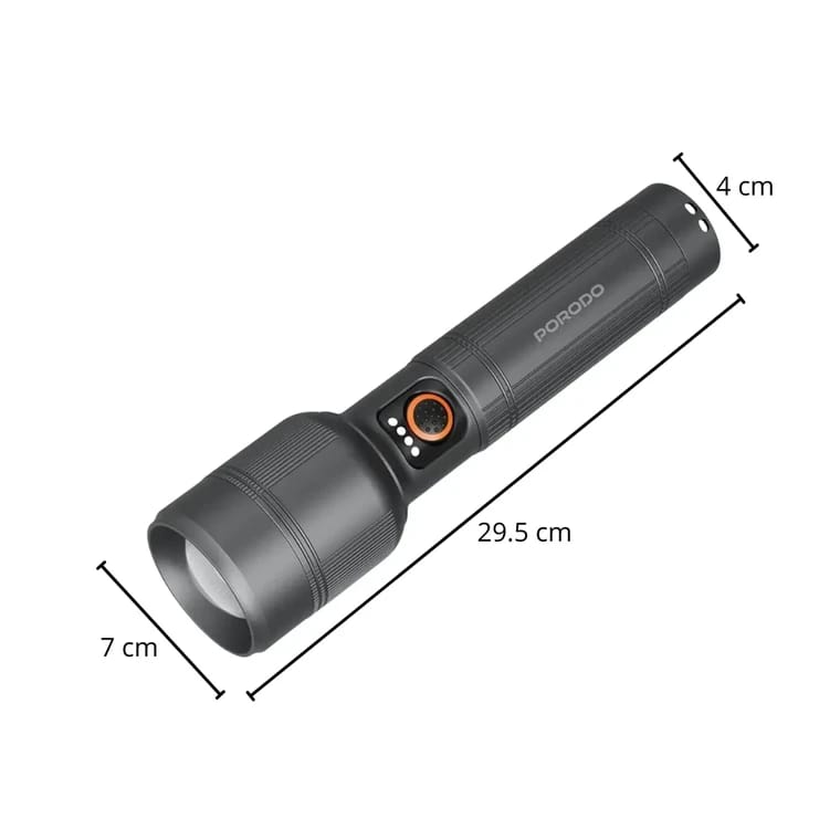 Porodo Lumalite 2600 Rechargeable Flashlight