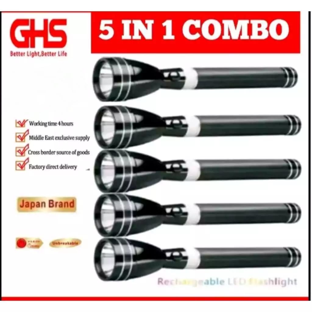 GHS DC-580plus 5in1 Combo LED Flashlight Torch