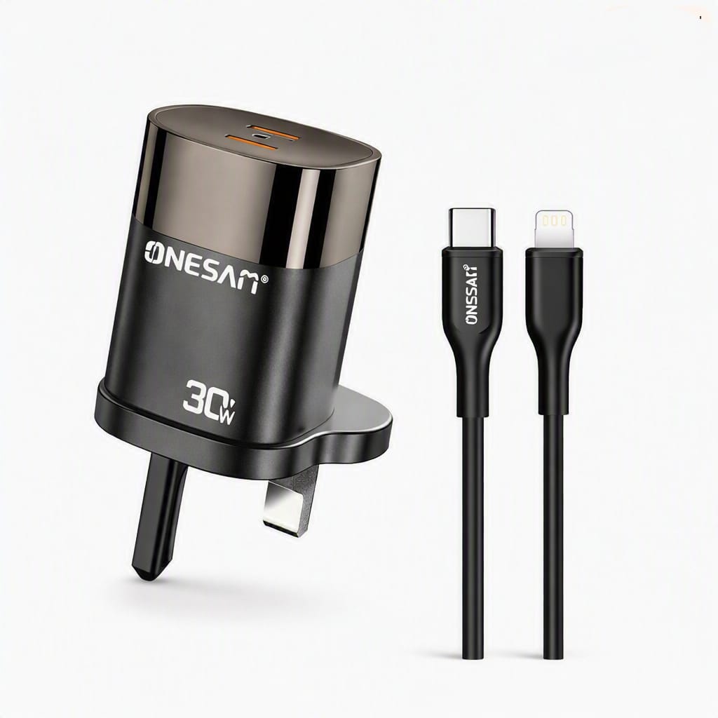 Onesam Dual-Port 30W Fast Charger (Type-C to Lightning) C50