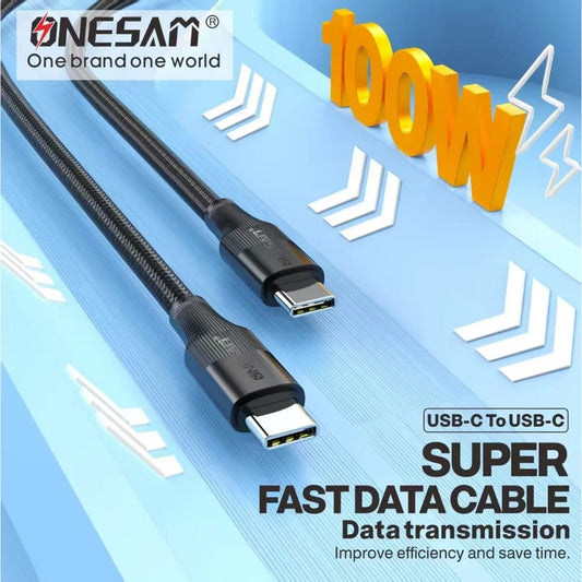 Onesam 100W Fast Charing Cable Type-C to Type-C 1 Meter CA18