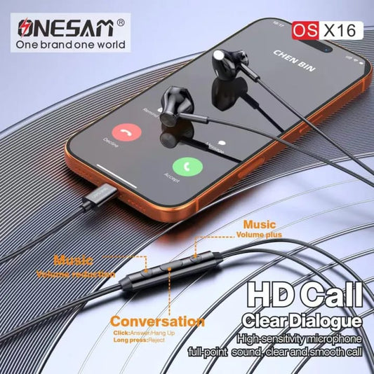 Onesam Type-C Wired Earphones X16