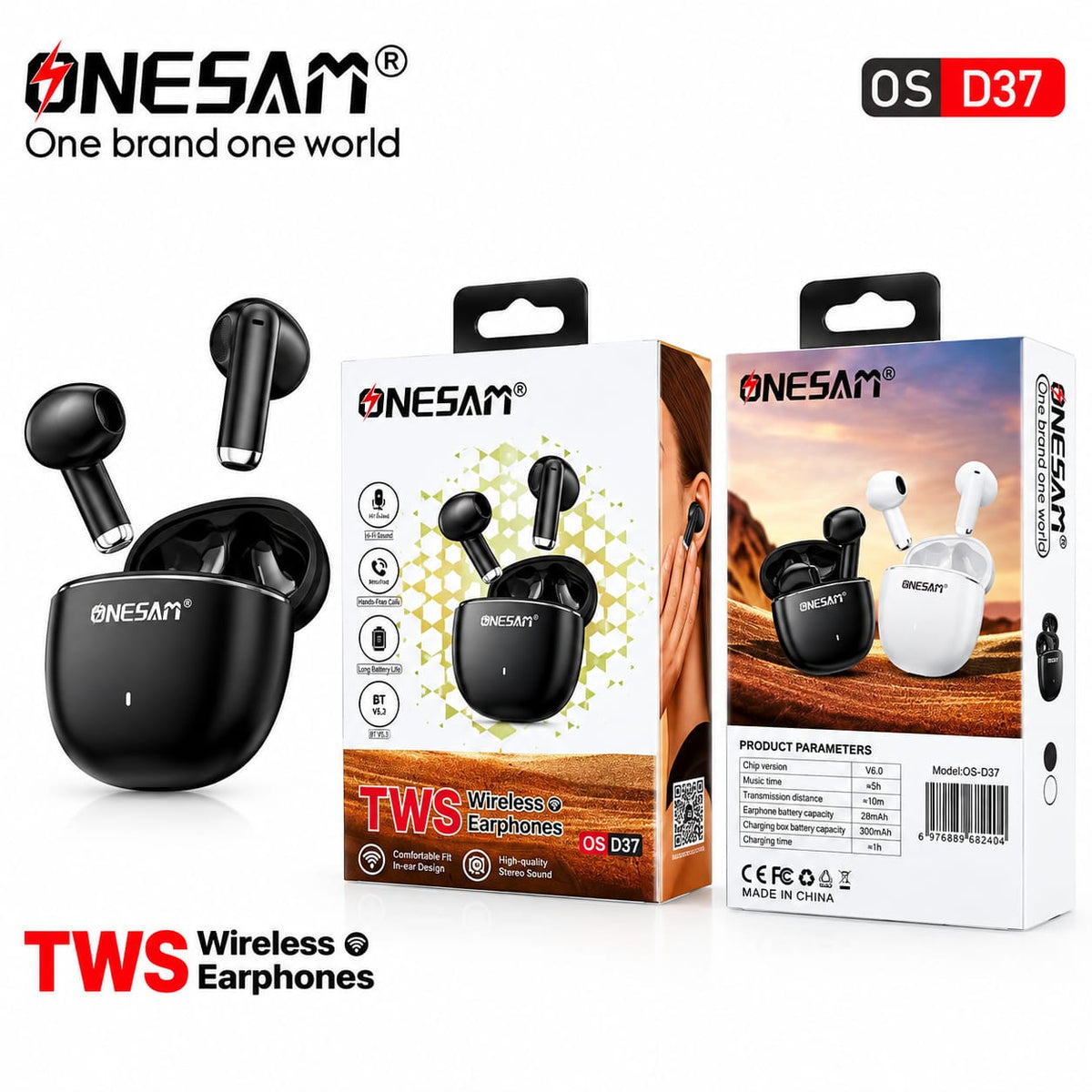 Onesam TWS Wireless Earphones D37