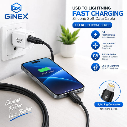 GiNEX USB to Lightning Fast Charging Cable GX-28i