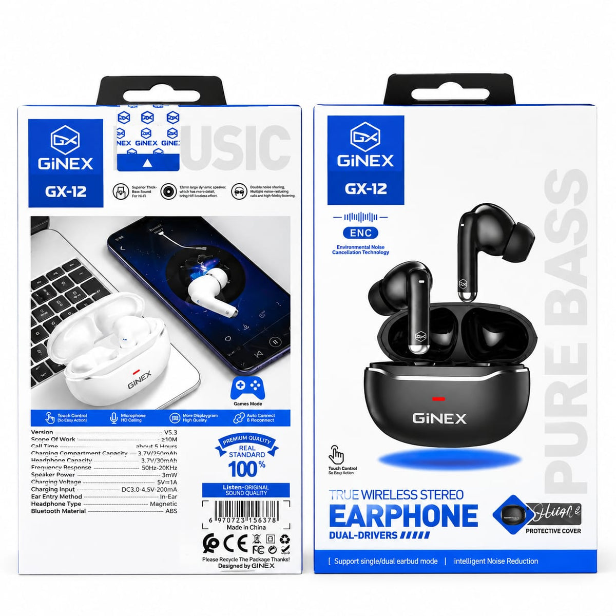 GiNEX True Wireless Stereo Earphones GX-12