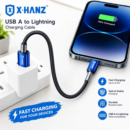 X-HANZ USB-A to Lightning Fast Charging Cable LK22I