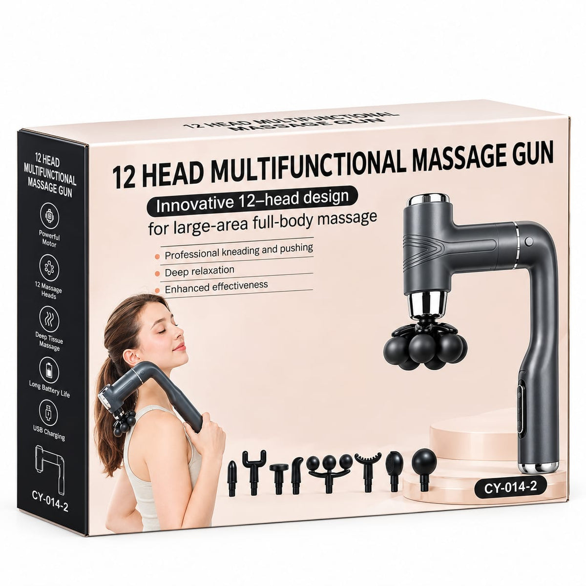 12 Head Multifunctional Massage Gun CY-014-2