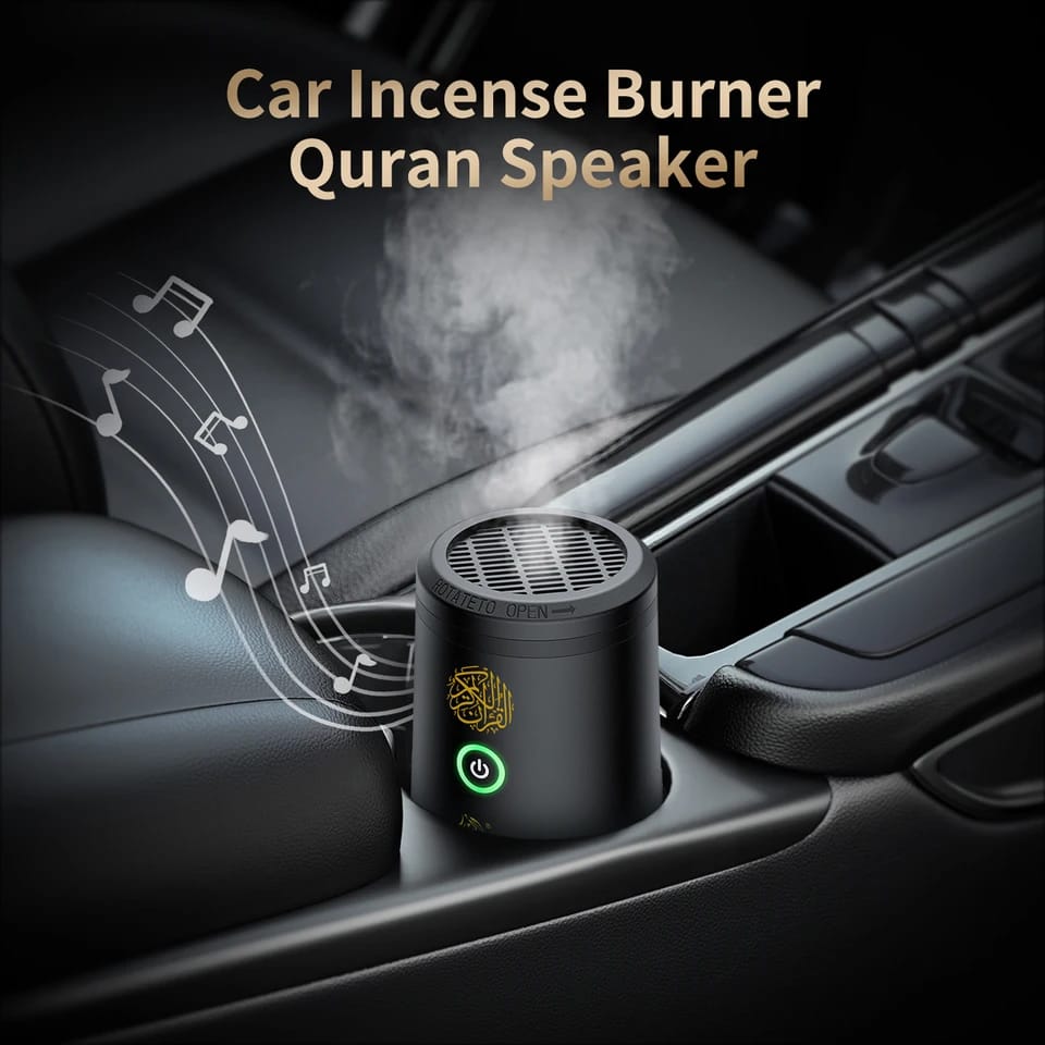 2-in-1 Car Bukhoor Burner with Full Holy Quran SQ-505