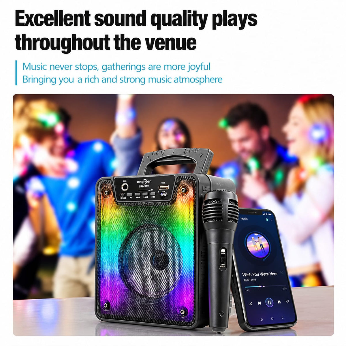 Greatnice 4-Inch Wireless Bluetooth Speaker GTS-1868
