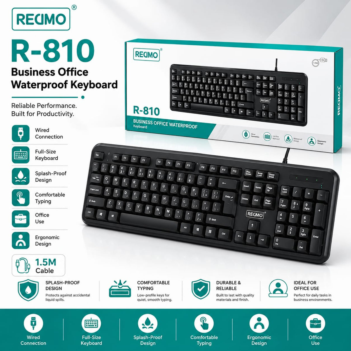 REDMO Wired Keyboard R-810