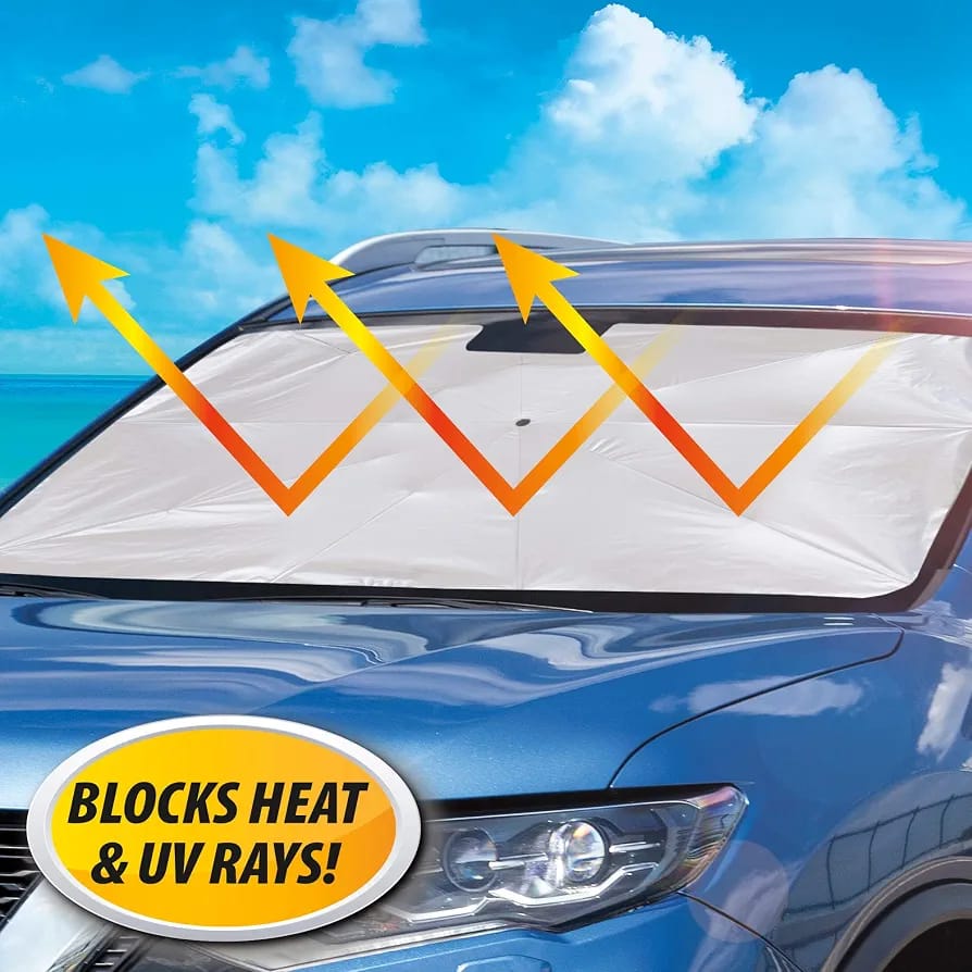 Brella Shield Foldable Car Windshield Sun Shade – Umbrella Style