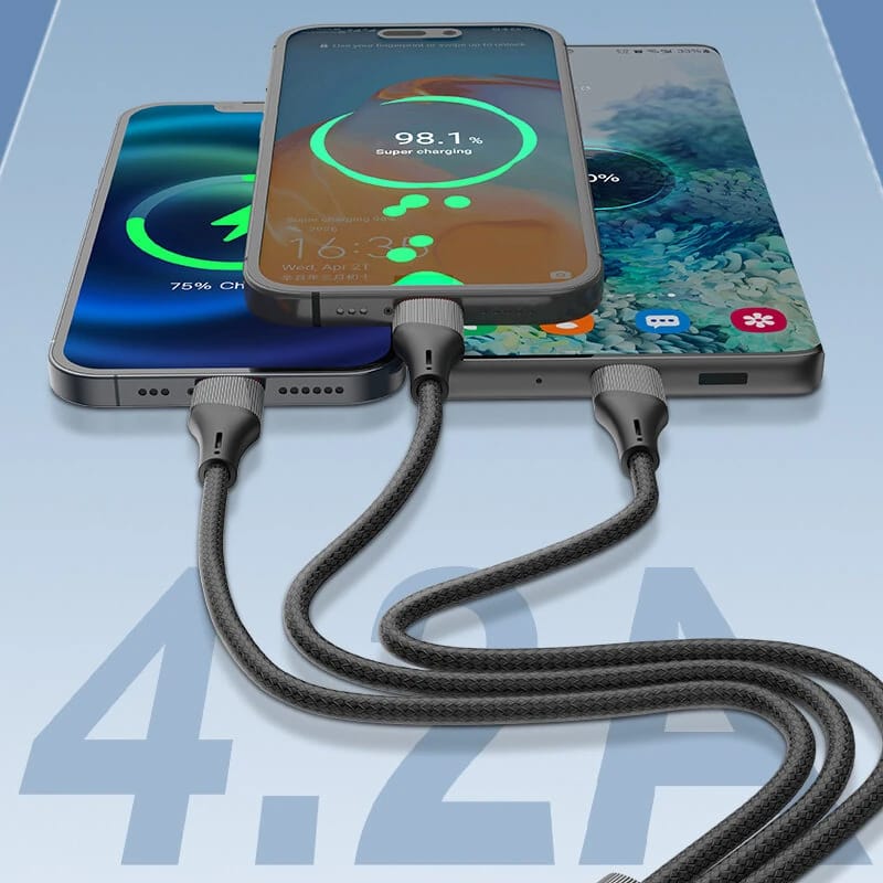 LDNIO 3-in-1 Fast Charging Cable 1.2M LC96U