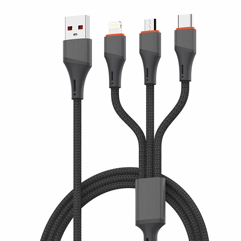 LDNIO 3-in-1 Fast Charging Cable 1.2M LC96U