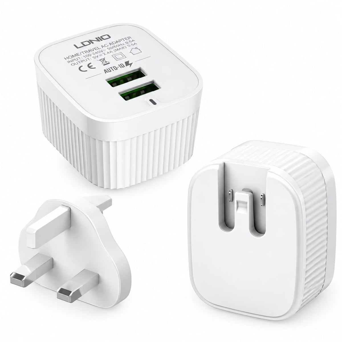 LDNIO Dual USB Fast Charger with USB-A to Micro Cable A201