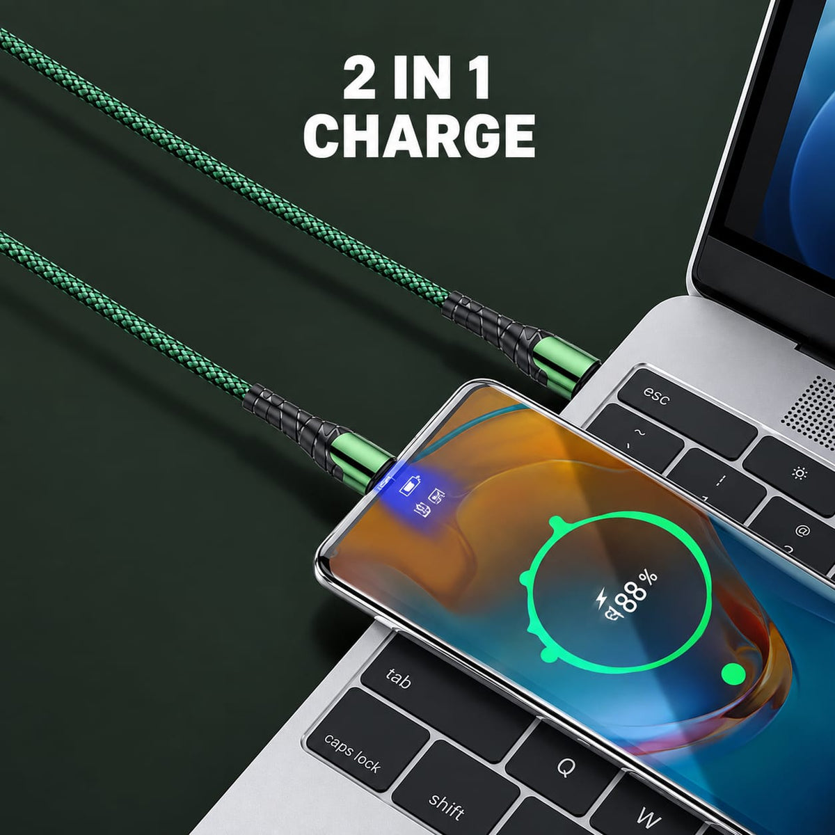 LDNIO USB-C to USB-C Fast Charging Cable 2M LC120