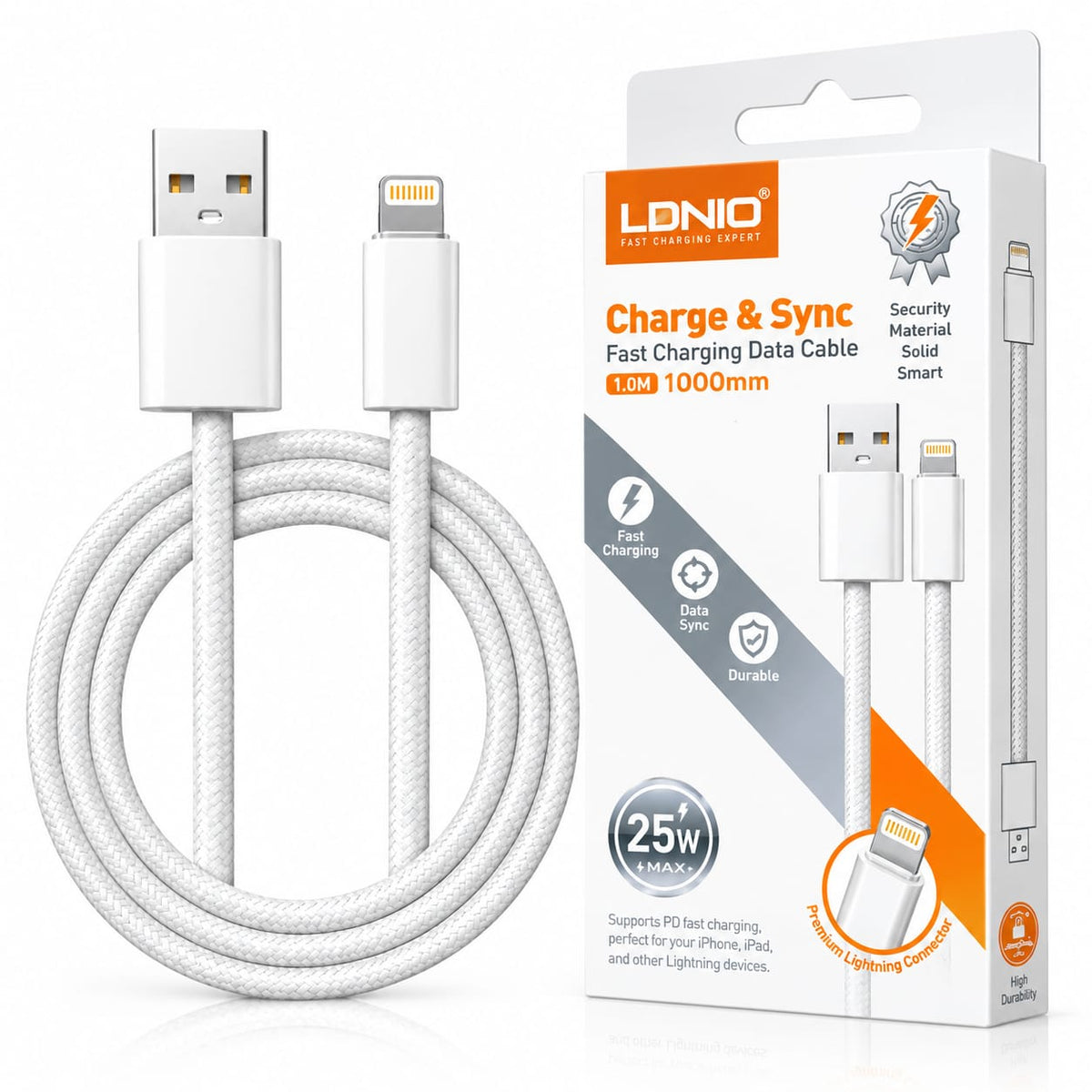LDNIO USB-A to Lightning Fast Charging Cable 1M LS901