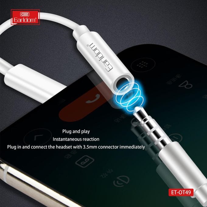 Earldom Lightning to 3.5mm Headphone Adapter OT49