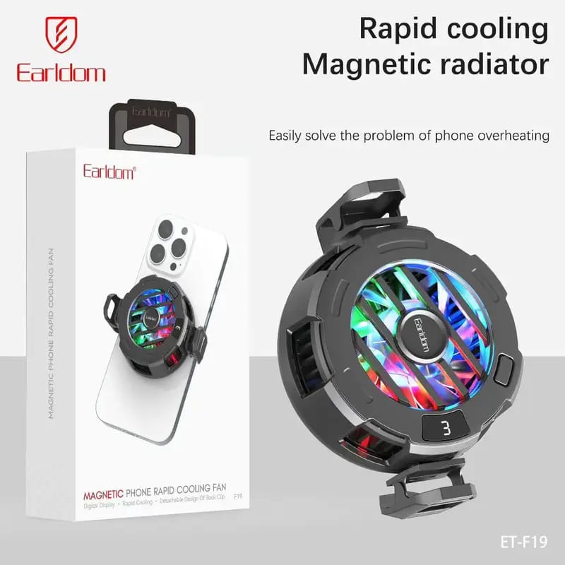 Earldom Magnetic Phone Rapid Cooling Fan F19