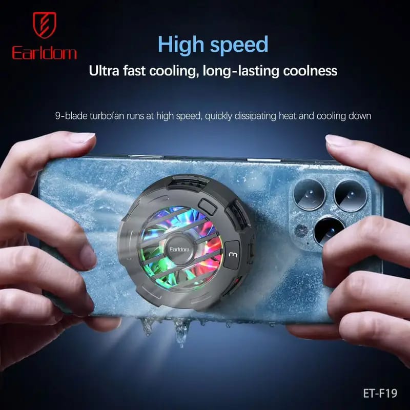 Earldom Magnetic Phone Rapid Cooling Fan F19
