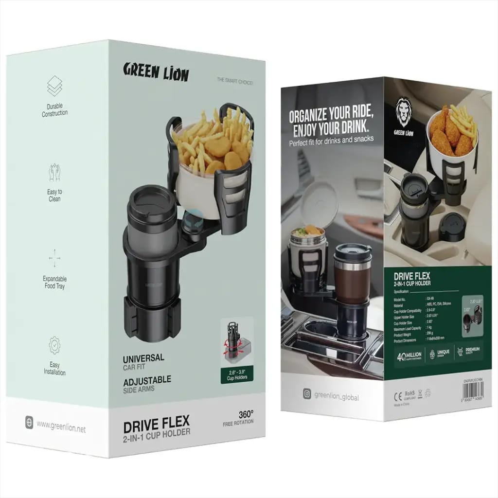 Green Lion Drive Flex 2-In-1 Cup Holder GX-69