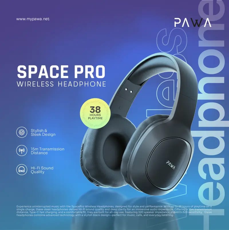PAWA Space Pro Wireless Headphones