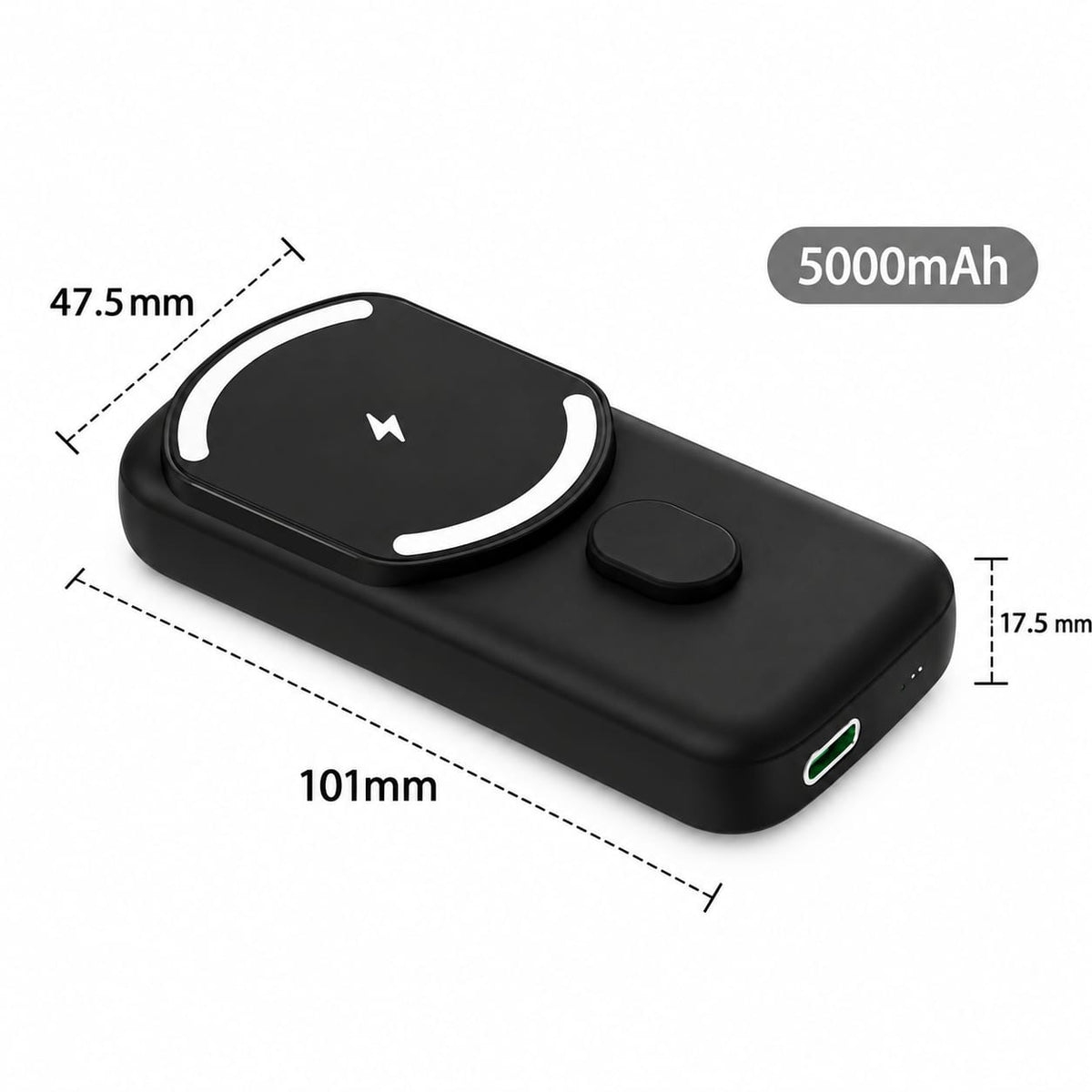 Mini 5000mAh Magnetic Wireless Power Bank