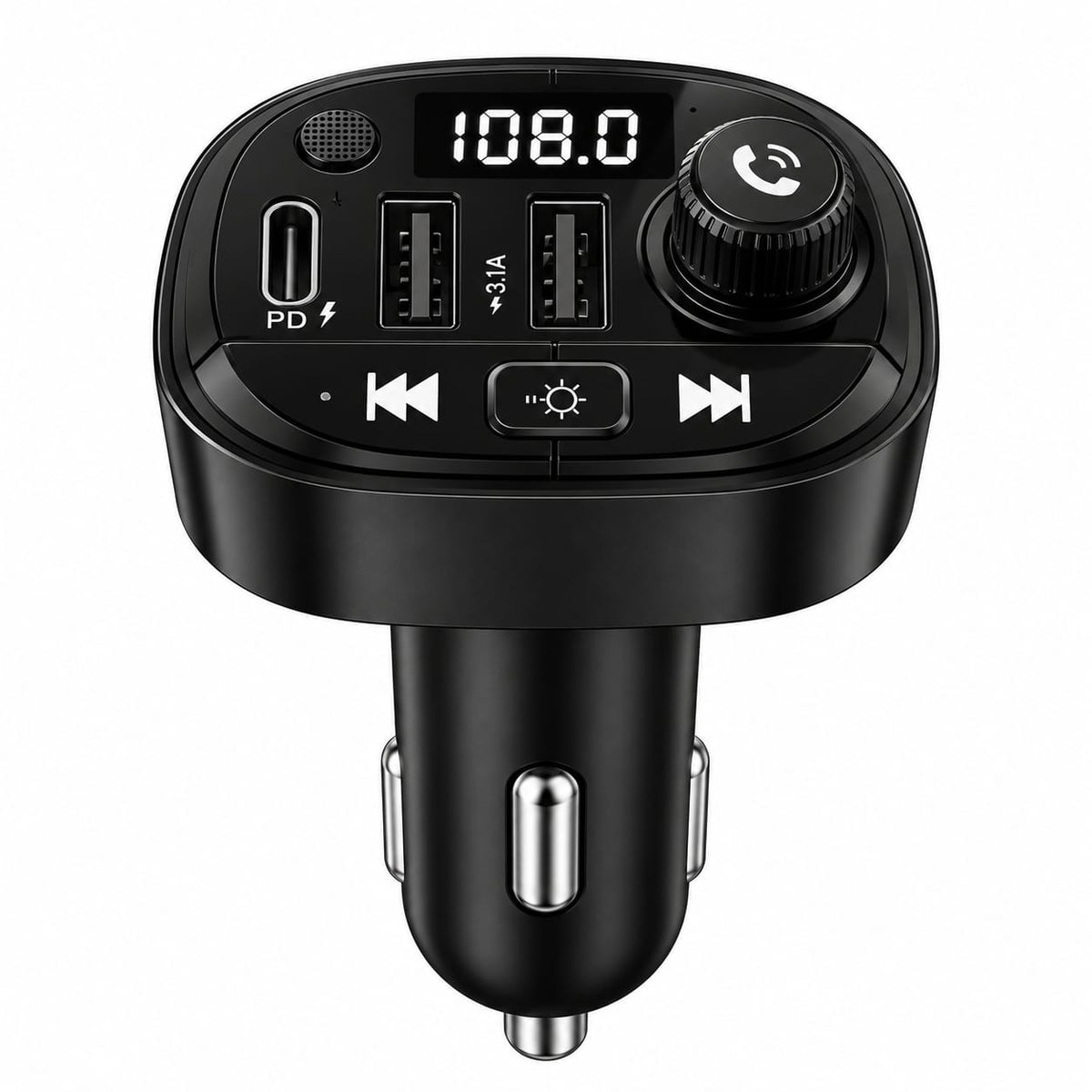 Wireless FM Transmitter & Multi-Function Car Charger T13