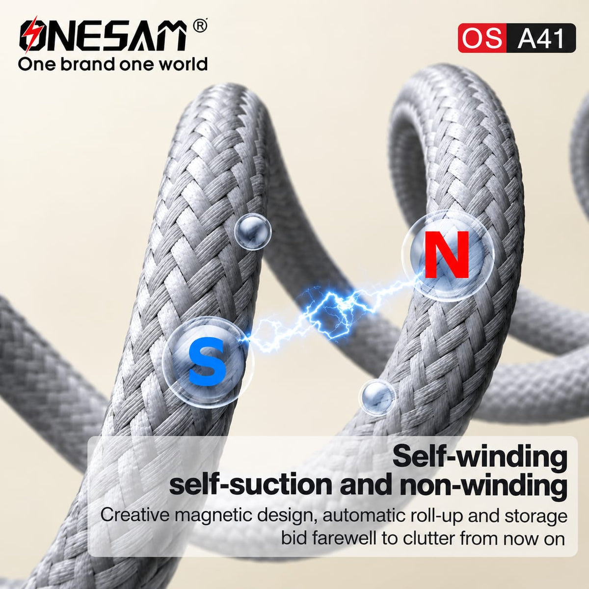 Onesam 4-in-1 Magnetic Fast Charging Cable A41