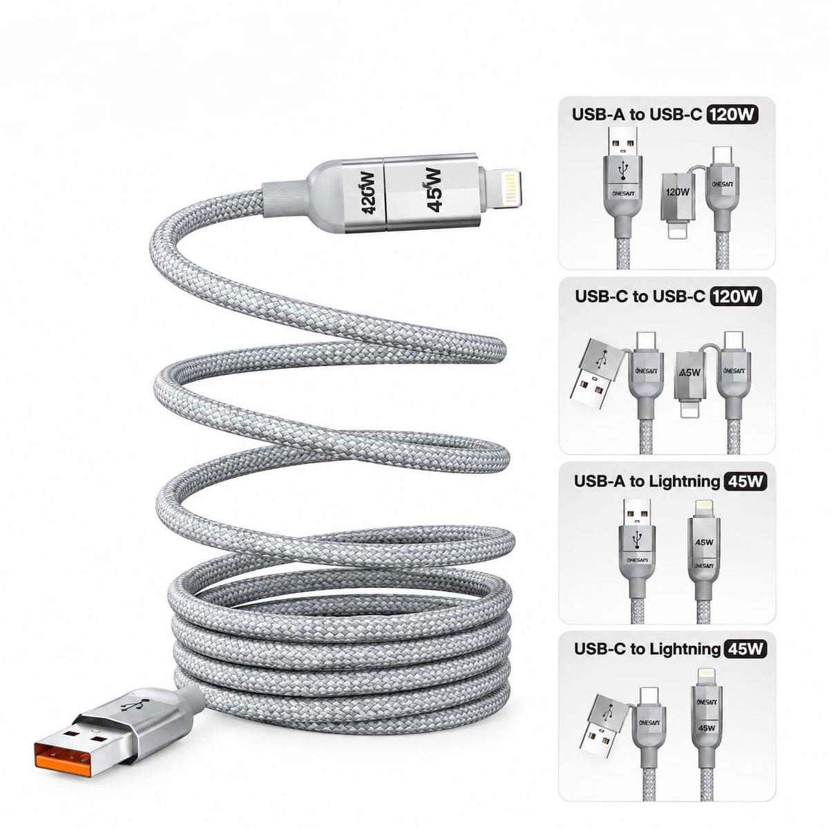 Onesam 4-in-1 Magnetic Fast Charging Cable A41
