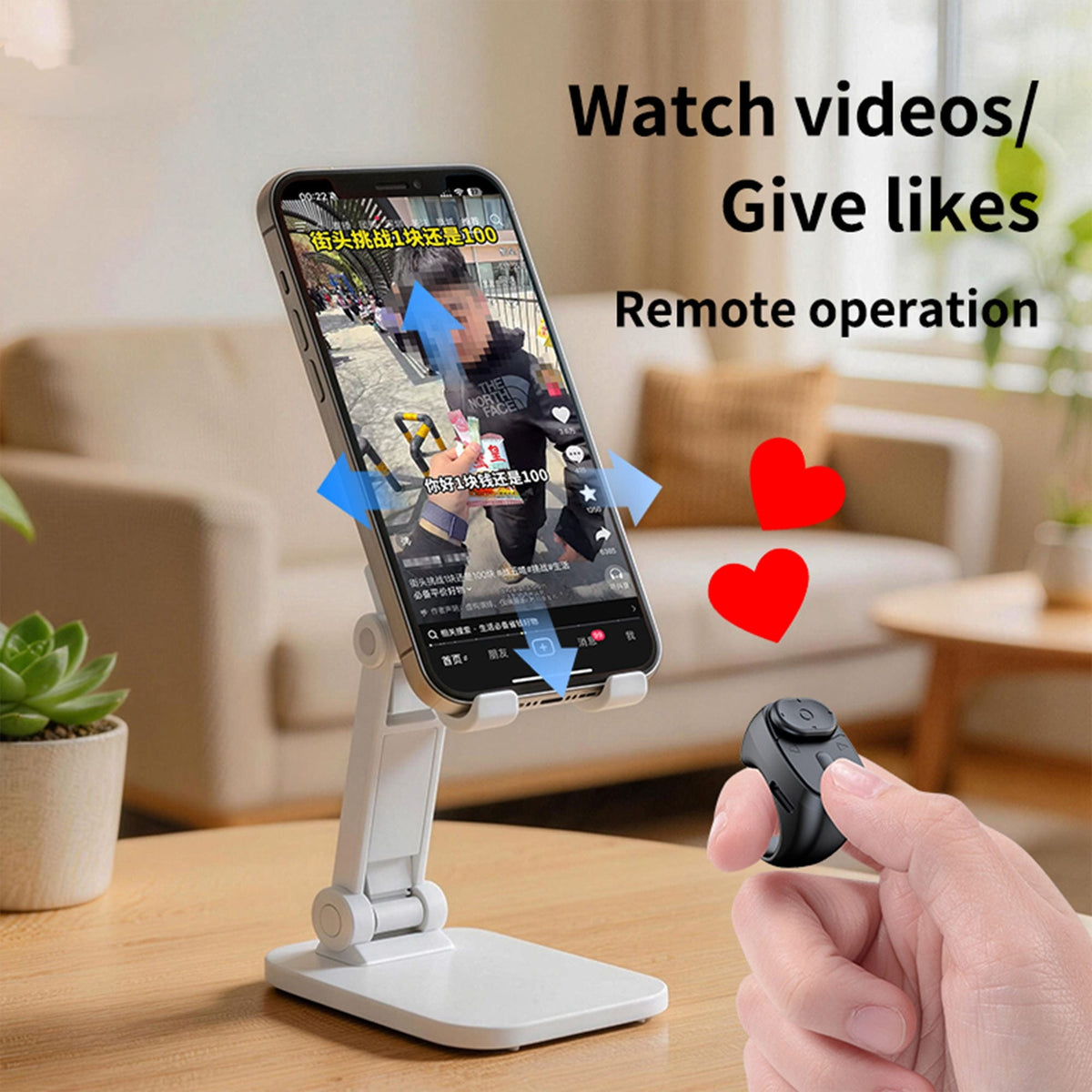 Multifunction Mobile Phone Ring Remote Control JX-11