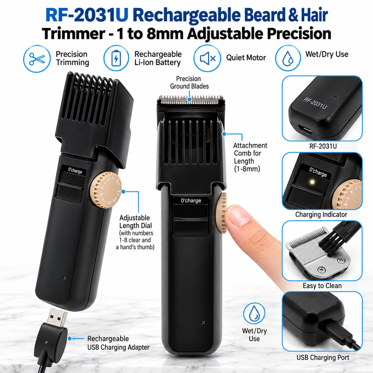 DINGLONG  Beard & Hair Trimmer RF-2031U