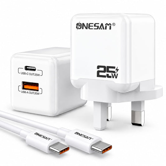 Onesam 25W Fast Charger with Type-C to Type-C Cable C36