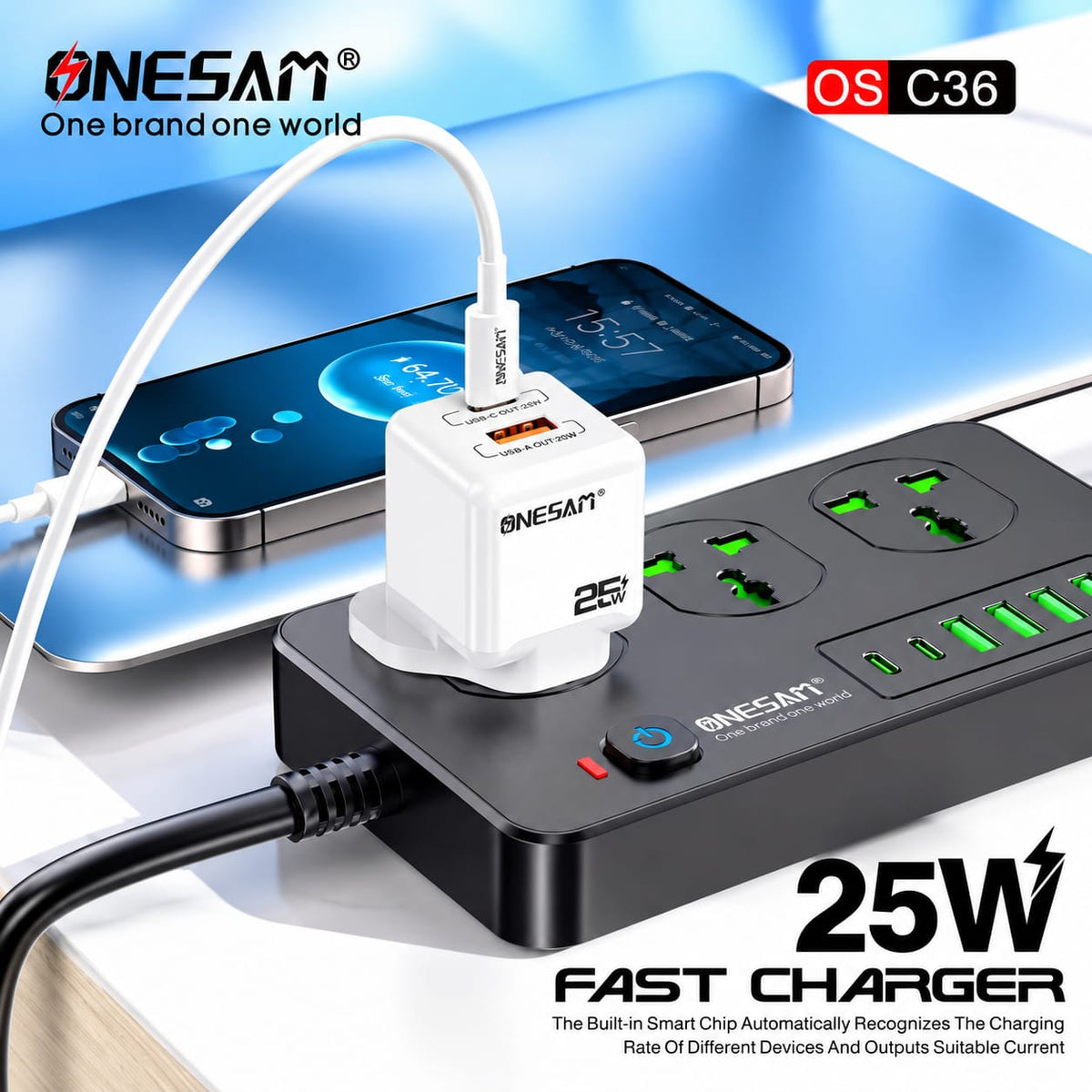 Onesam 25W Fast Charger C36