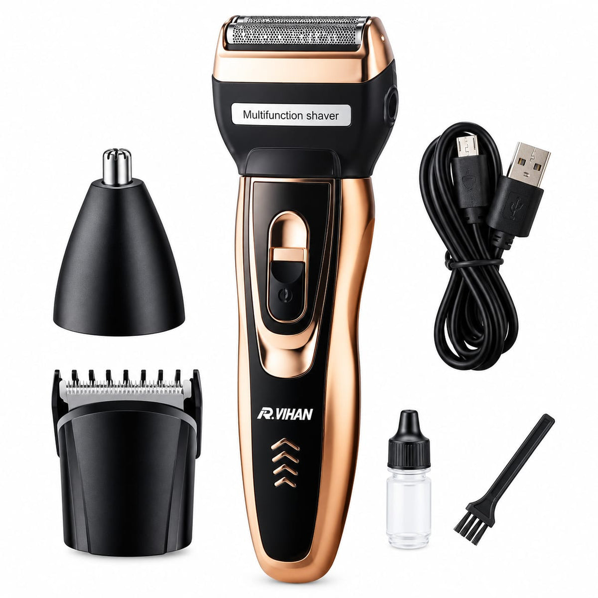 R.VIHAN 3-in-1 Rechargeable Grooming Kit