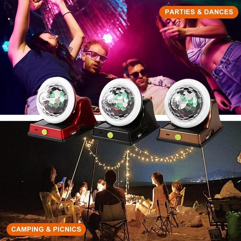 Solar Rechargeable LED Disco Light