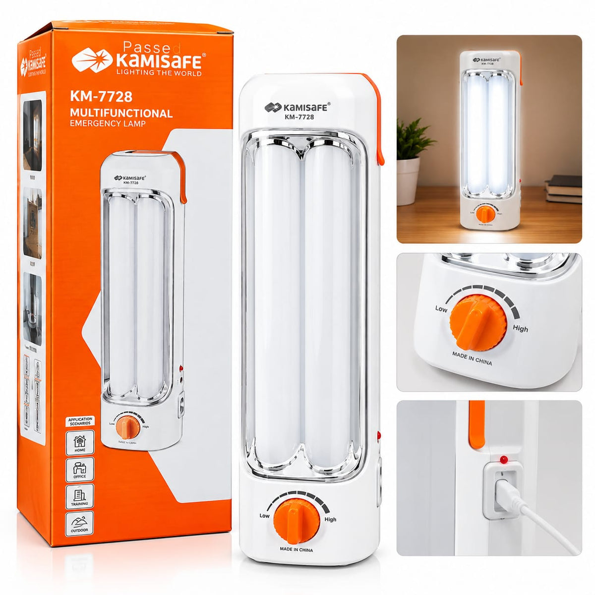 KAMISAFE Multifunctional Rechargeable Emergency Lamp KM-7728