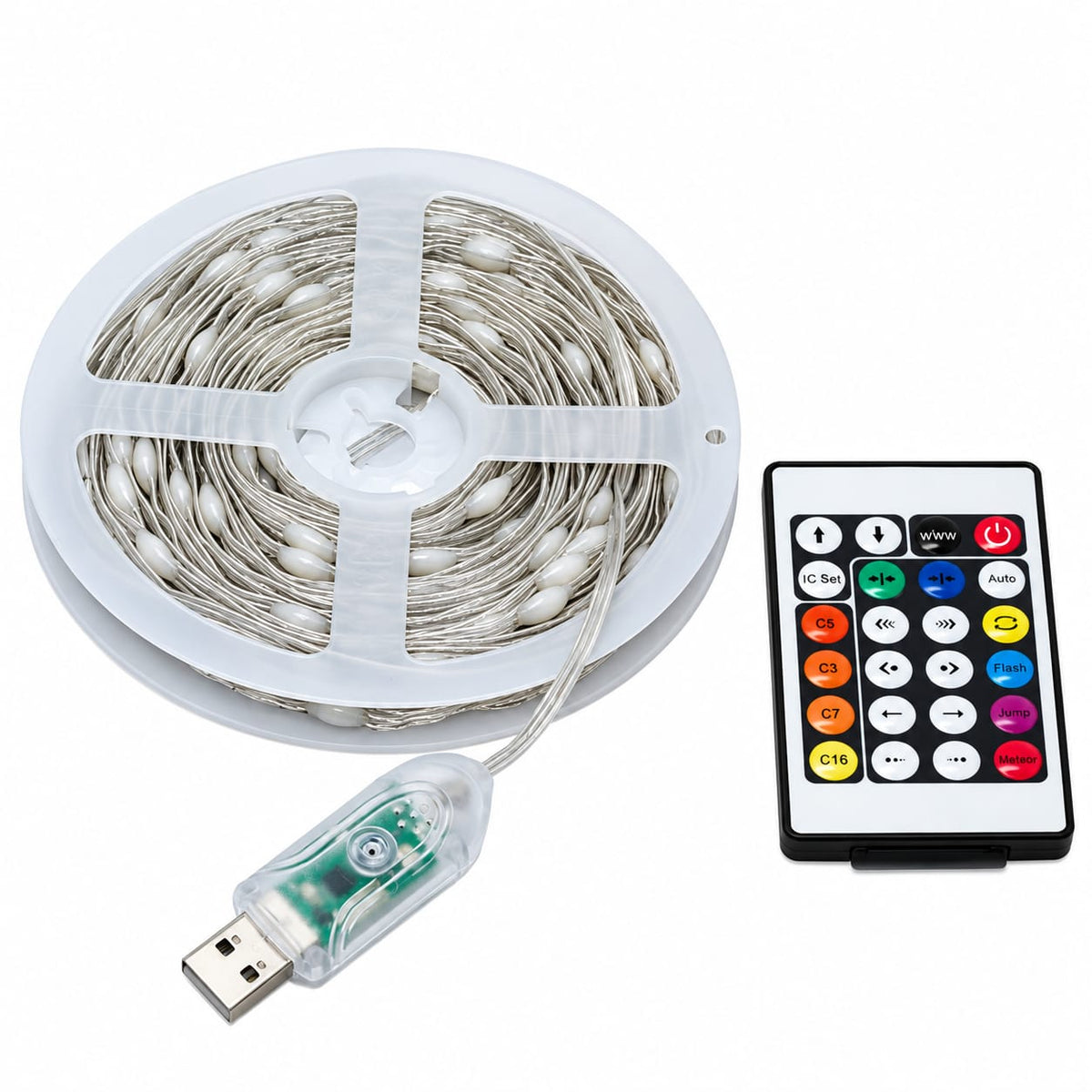 5 Meter USB RGB LED Strip Light with Remote & App Control