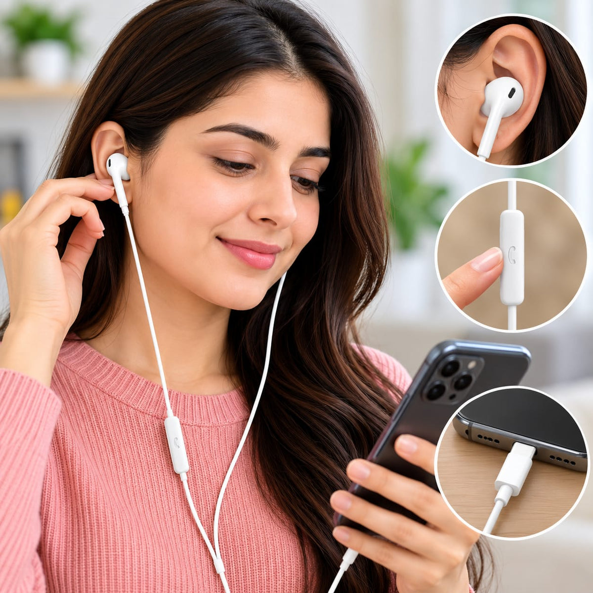 سماعة أذن سلكية بمنفذ Type-C من بلو سبكتروم موديل TC-20
