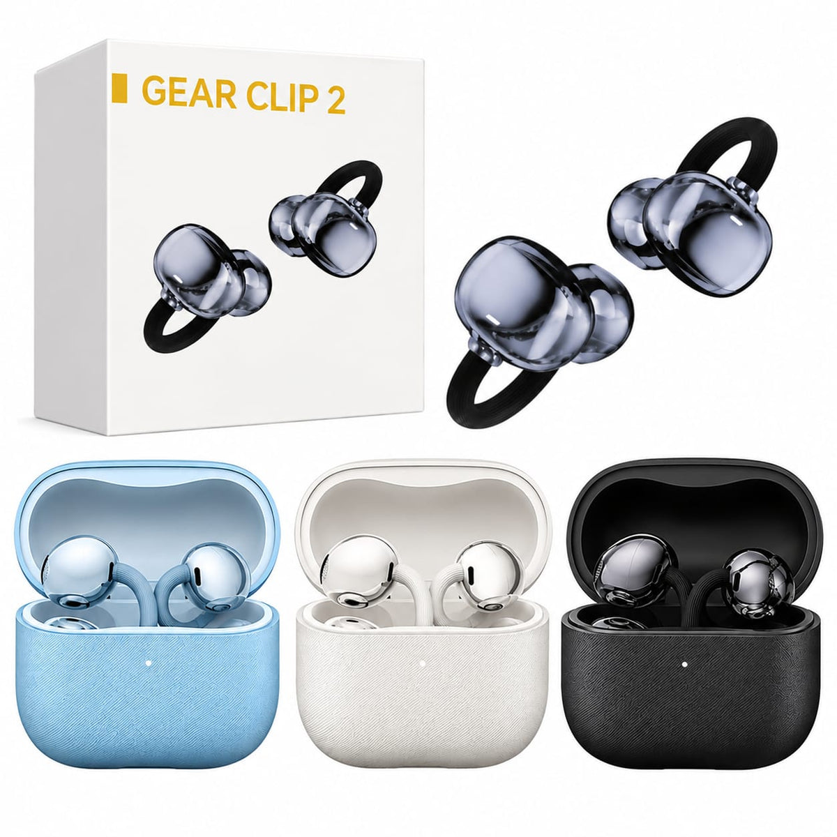 Gear Clip 2 – Open-Ear Clip-On Wireless Earbuds