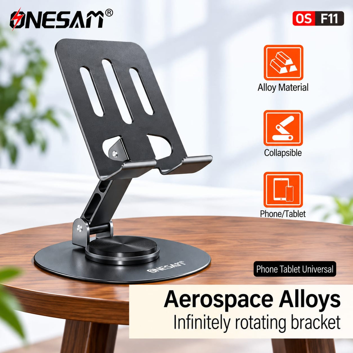 Onesam 360° Folding Desktop Phone Stand F11