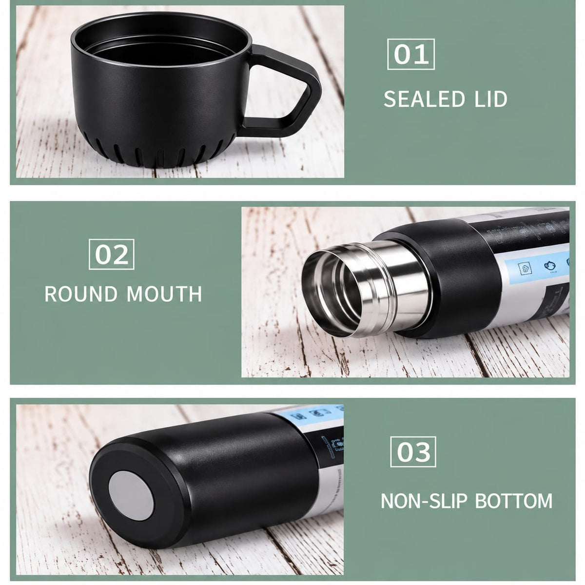 Vacuum Flask Set – 500ML with 2 Cups