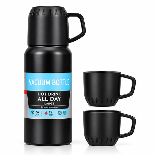 Vacuum Flask Set – 500ML with 2 Cups