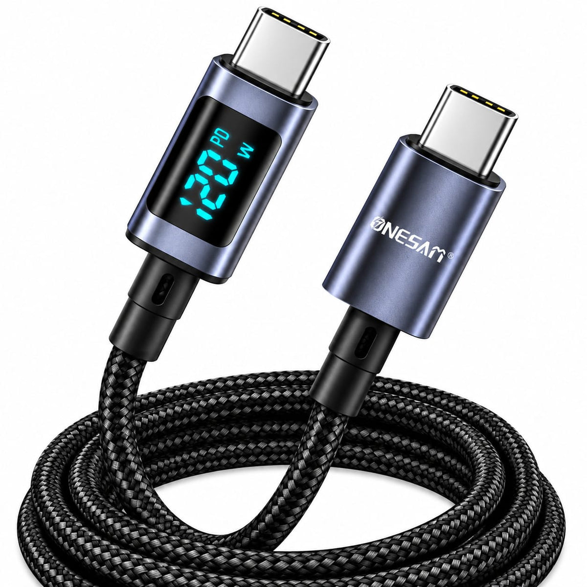 Onesam 120W USB-C to USB-C Fast Charging Cable with Digital Display A57