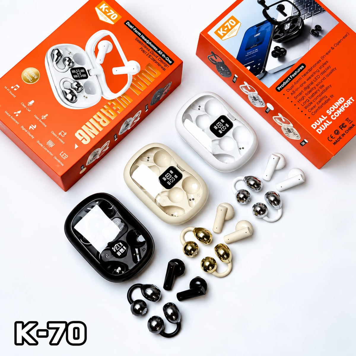 K-70 Dual-Form Wireless Earbuds