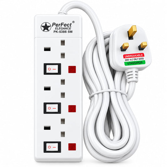 PerFect Elegance 3-Way 5M Extension Socket PK-5386