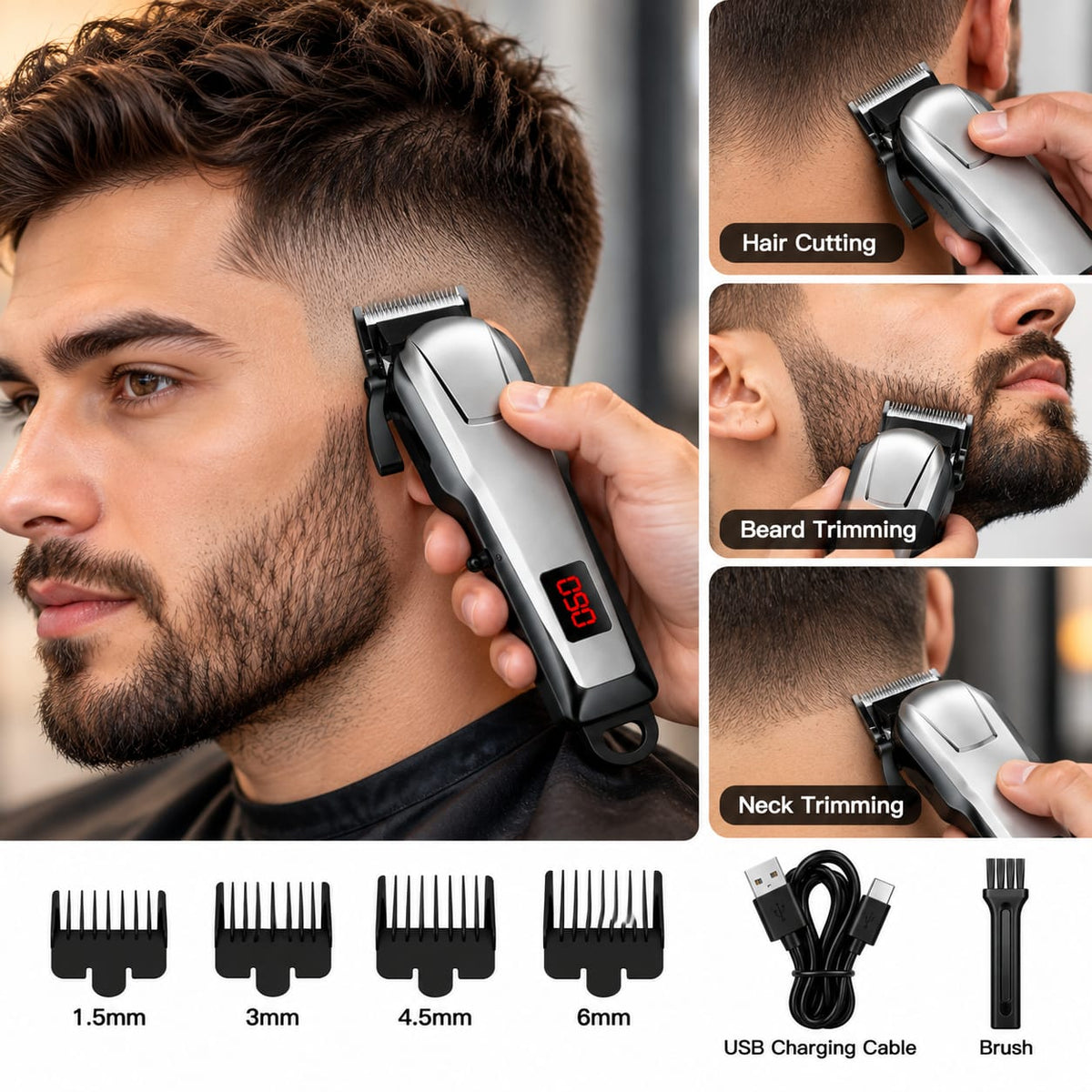 AKOVA Professional Rechargeable Hair Trimmer AK-878